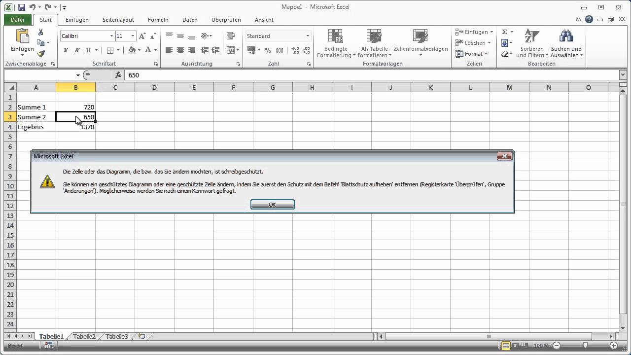Excel 2010 - Gesperrte Zellen per Formel erkennen