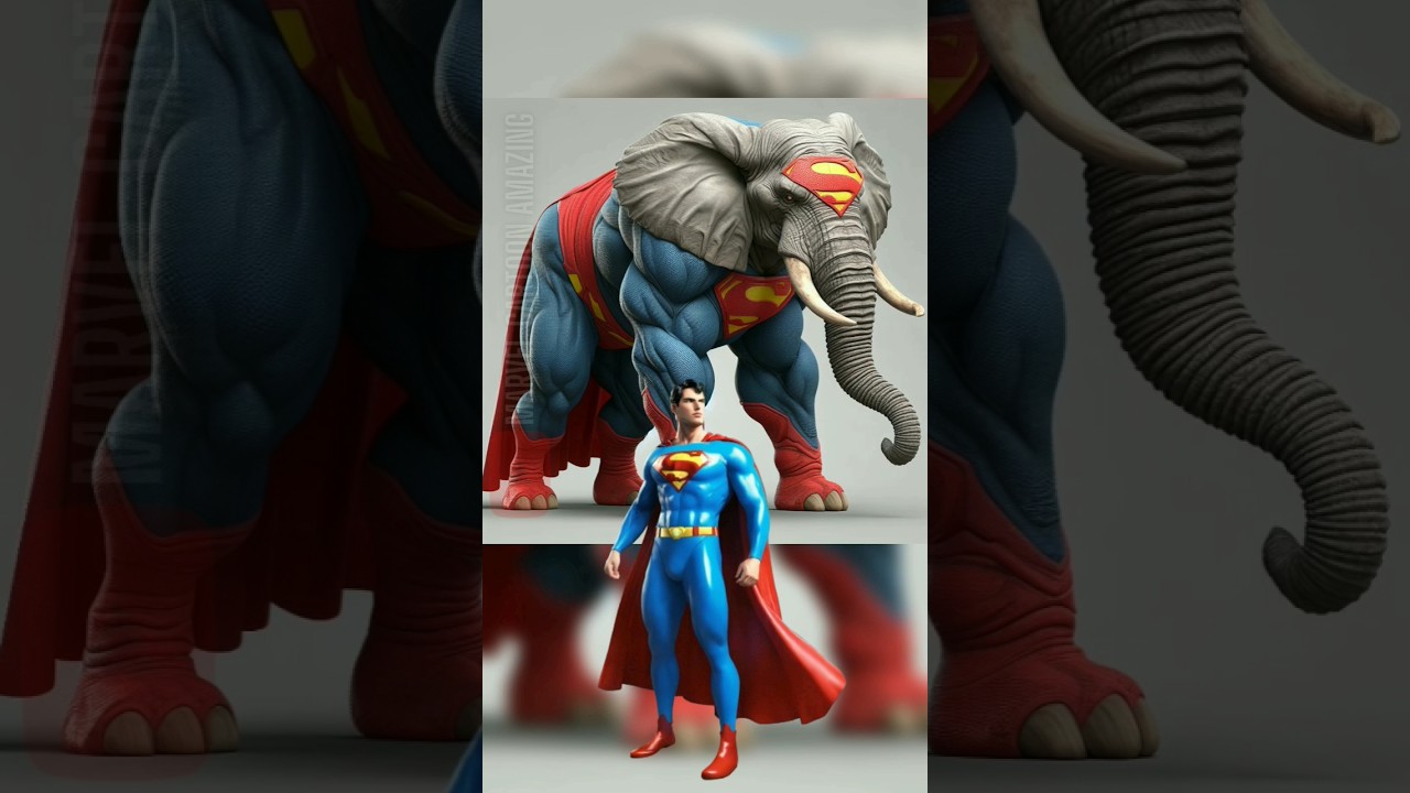 superhero but Elephant 💥 Avengers vs DC - All Marvel characters #marvel #shorts #avengers