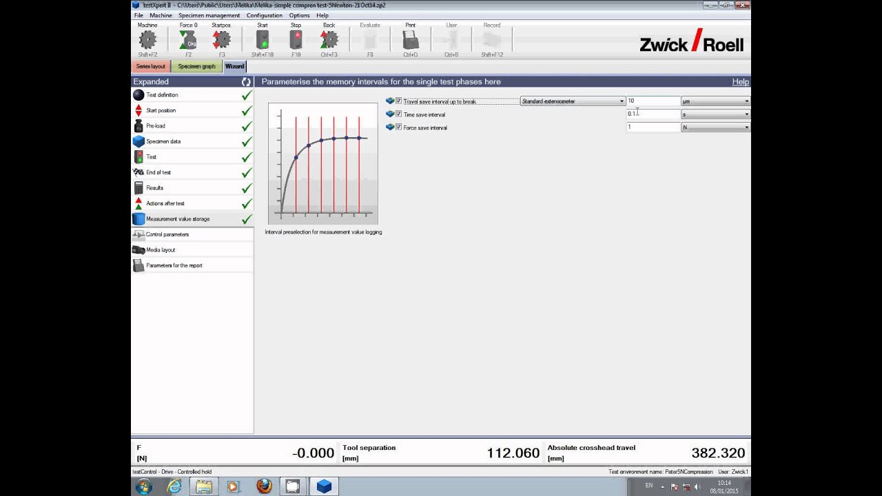 Zwick  compression test 5 Newton load cell