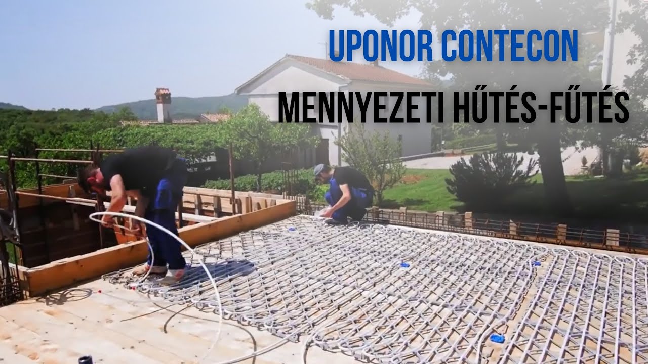 UPONOR CONTECON mennyezeti hűtés-fűtés rendszer - szerelési útmutató videó