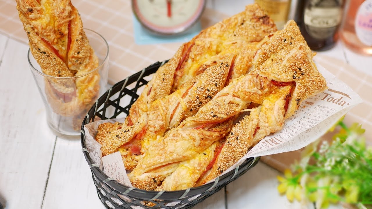 ベーコンセサミチーズパイ Let's make bacon sesame pie