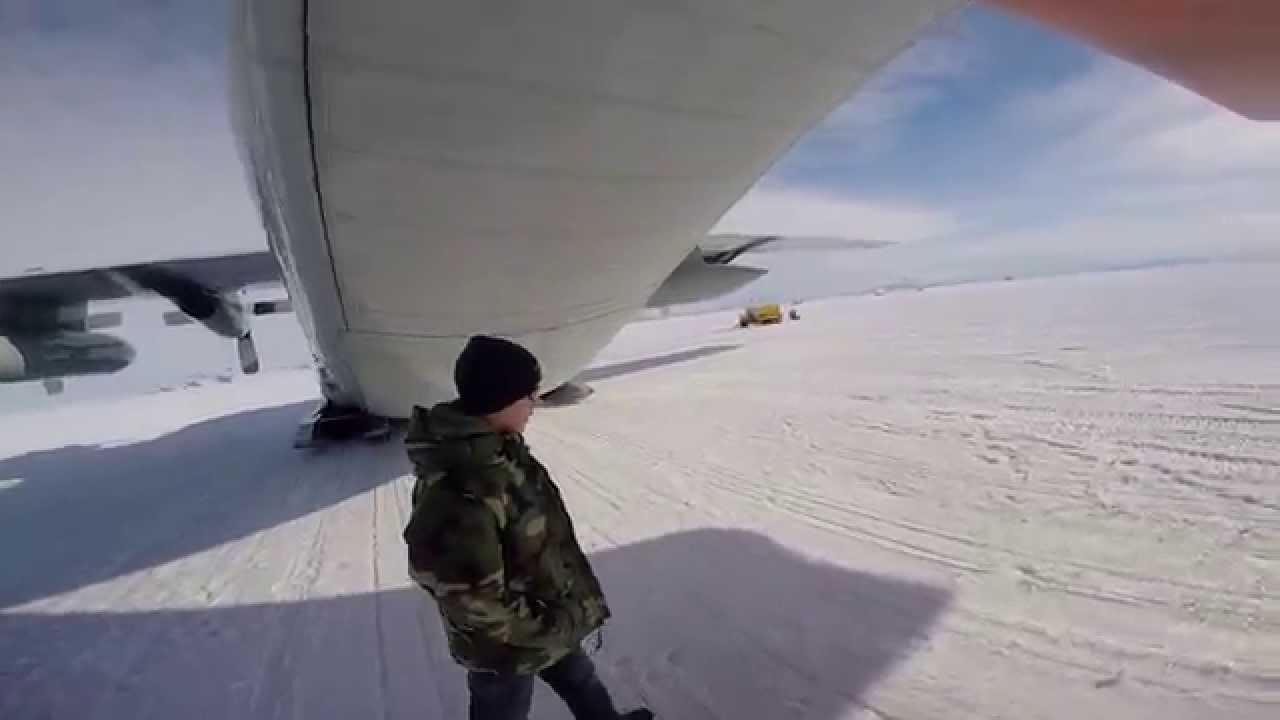 Exploring an LC-130 Hercules at Williams Field, Antarctica