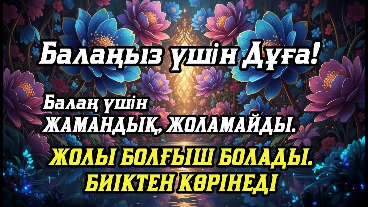🤲☝️💯Балаңызға еш жамандық бәлекет кесір жоламайды, жетістікке жетеді