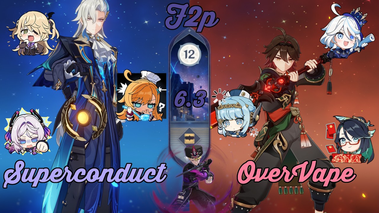 f2p | Neuvillette Superconduct - Gaming Overvape | 6.3 Spiral Abyss Floor 12 | Genshin Impact