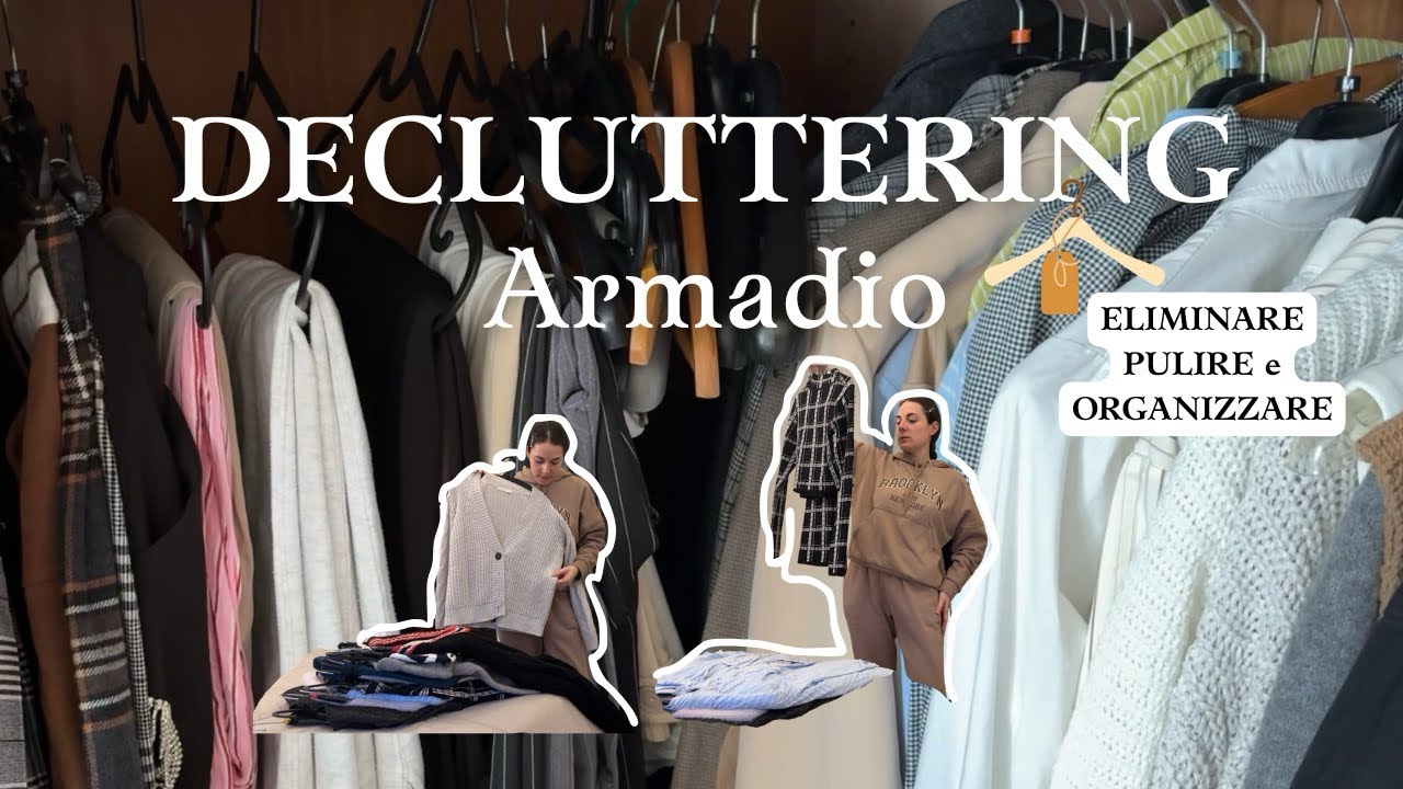 Mega DECLUTTERING e ORGANIZZAZIONE del mio armadio 👗👖 #declutter #pulizie #organizzazione 
