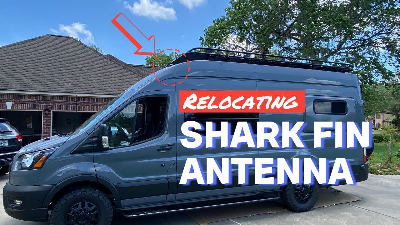 Ford Transit Van Build | Making Room for Solar! | Relocating the Shark Fin Antenna
