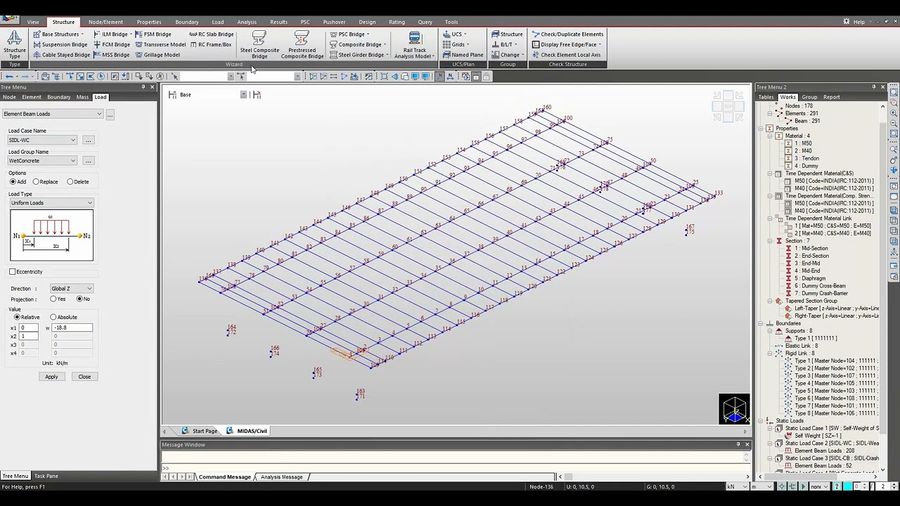 PSC T Girder Bridge Design