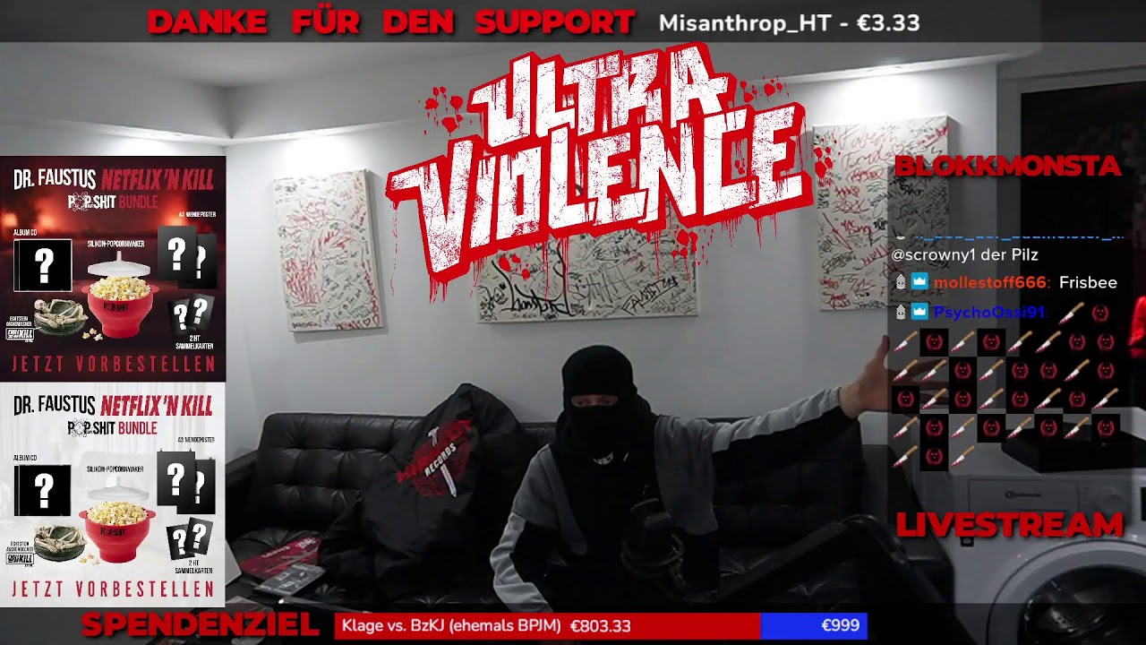 BLOKKMONSTA Livestream | NETFLIX 'n KILL Album | Baindead Bomberjacke | Fanfragen