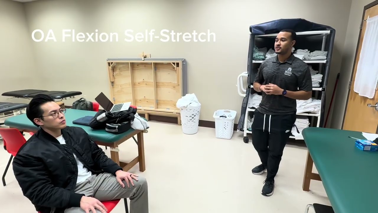 HEP Limited R) Limited AA rotation and R) OA flexion 