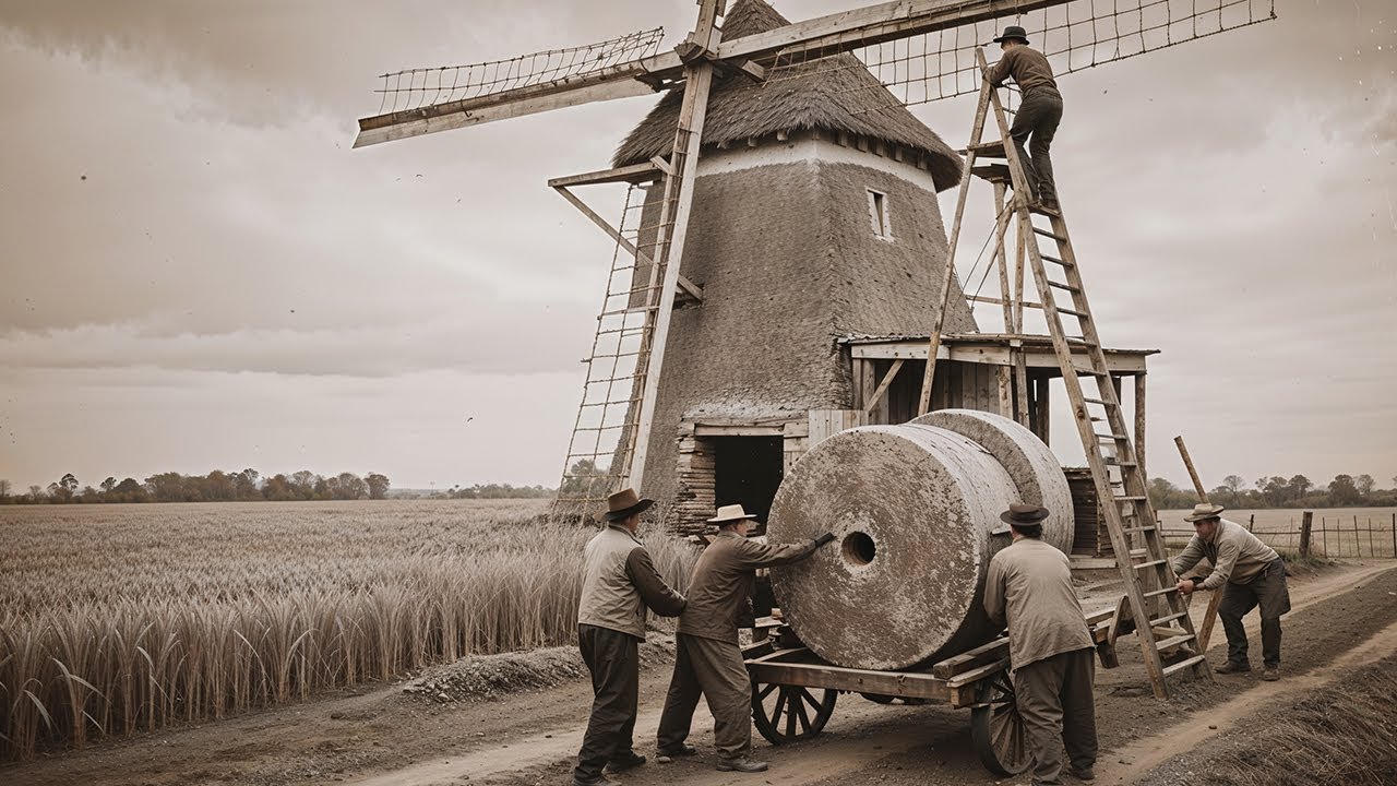 Before Electricity: Inside a Historic Windmill – Part 3 | Installing and Dressing 3-Ton Millstones