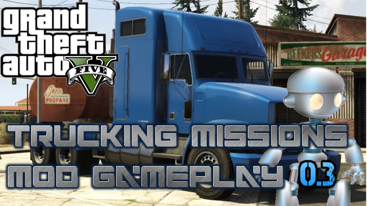 GTA V PC Trucking Missions 0.3 Mod Gameplay