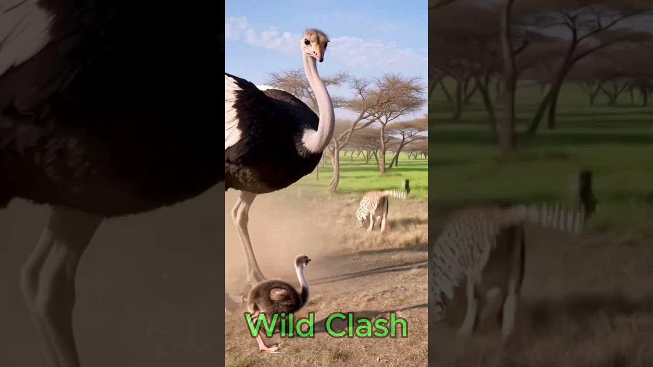Wild Clash Ostrich Kicks Cheetah Into The Sky! 🐆🦶🚀 