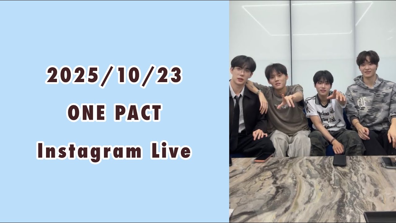 251023 ONE PACT 원팩트 Instagram Live