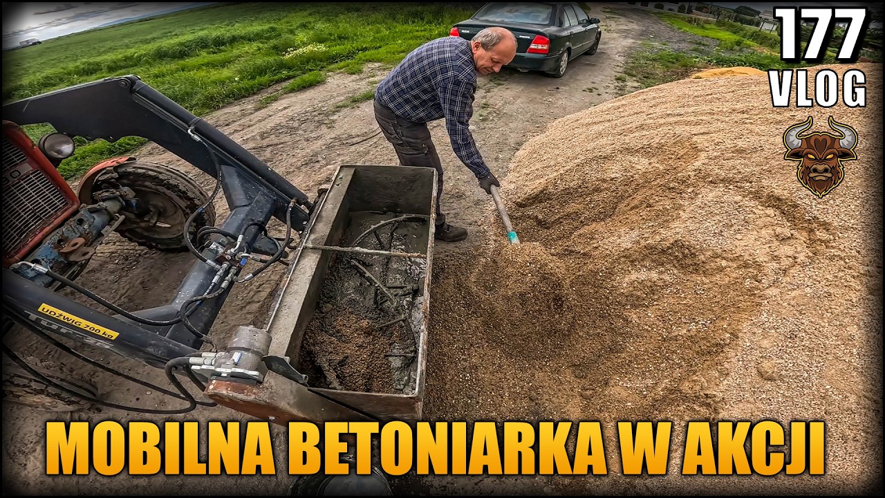 Wracamy do betonowania! Wylewamy płytę przed oborą - nasza betoniara w akcji | Vlog #177