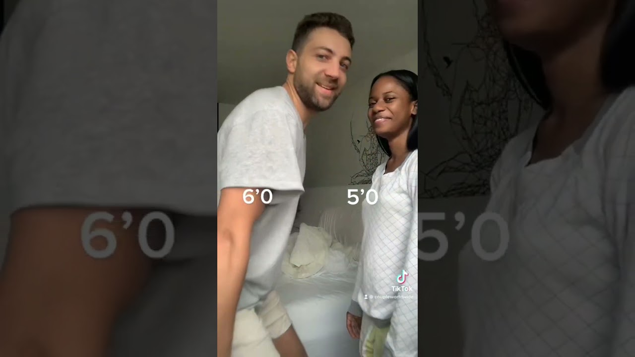 The height difference😂😍 #interracialcouple