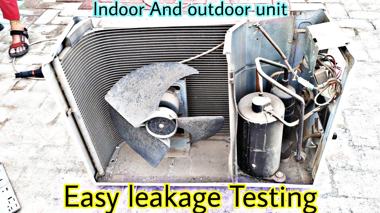 Leakage Testing in split ac outdoor and indoor unit