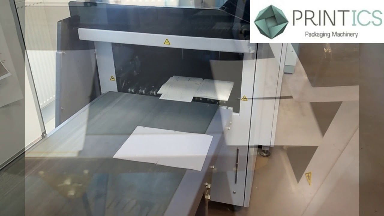 VIDEO U32590118 HUNKELER POPP 4 CUTTING MACHINE ROLL TO SHEET WITH STACKER