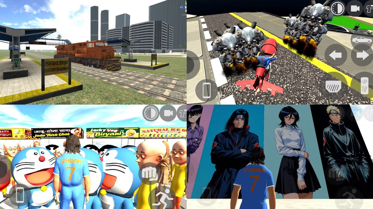 NEW TRAIN STATION 🚆 🔥 ROBOT MODE 🔥 🤖 INDIAN BIKE DRIVING 3D ALL CHEAT CODES IN THE 