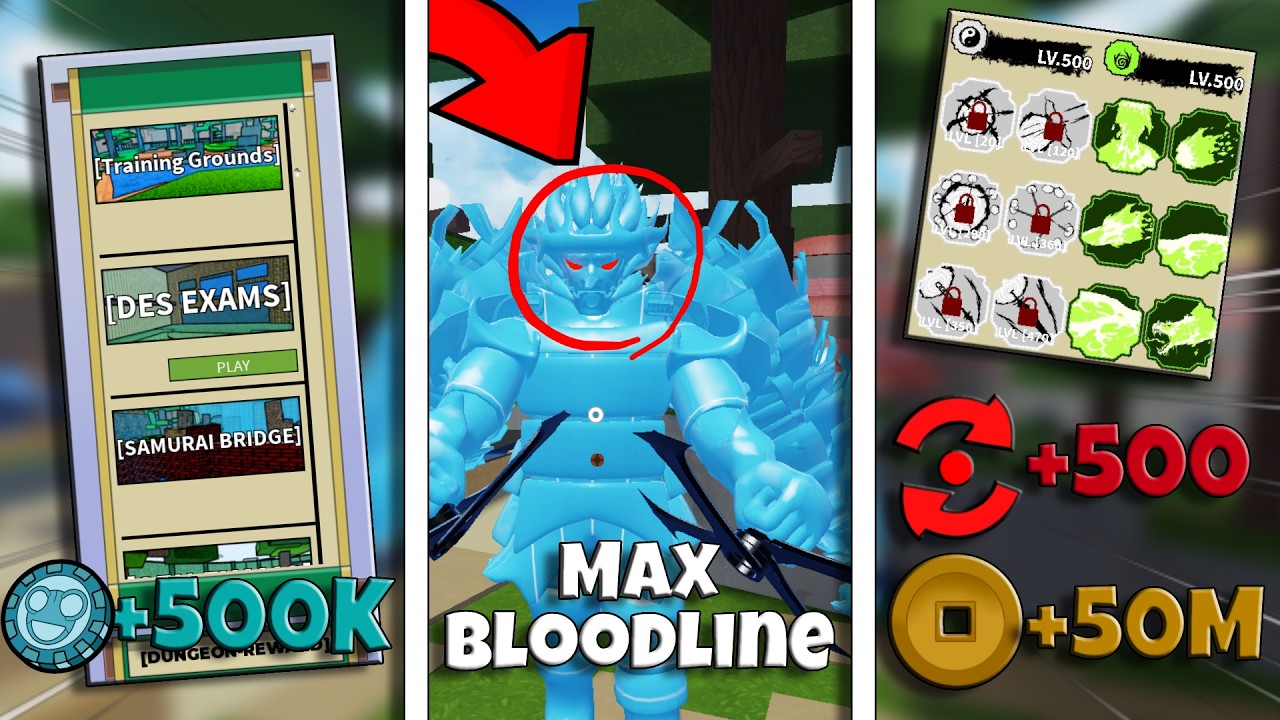 Get 40M EXP, 50M RYO, Rell Coins, Spins & MAX Bloodlines/Elements FAST! (Shindo Life)