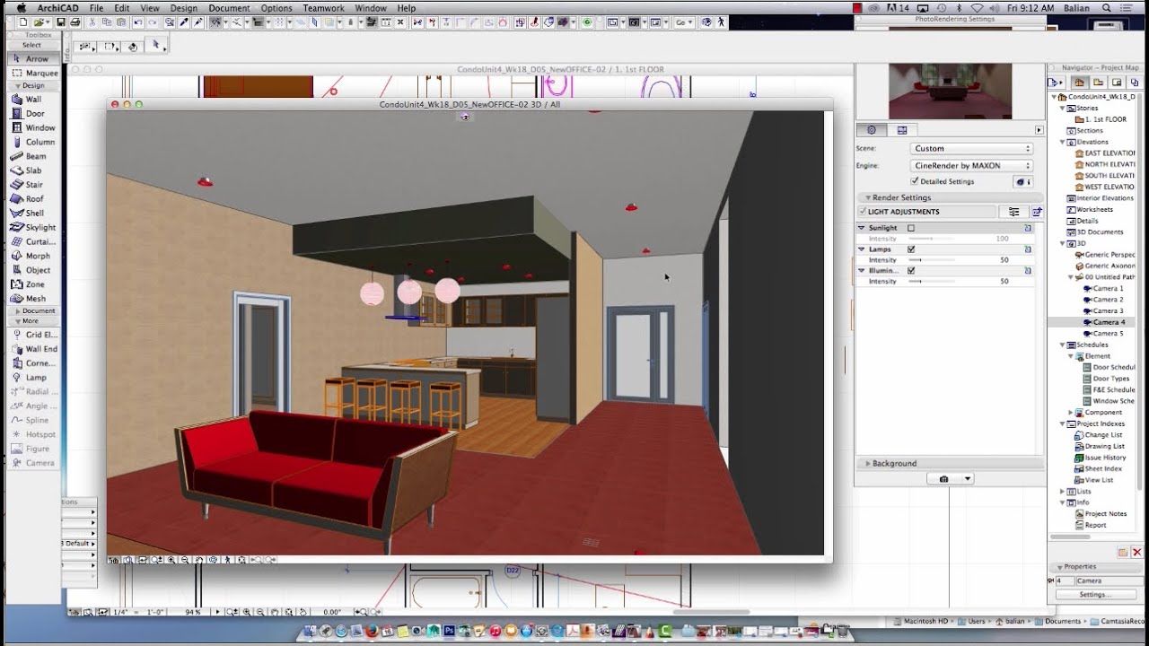Archicad 18 Adding a Drop Ceiling, Floor and Lights