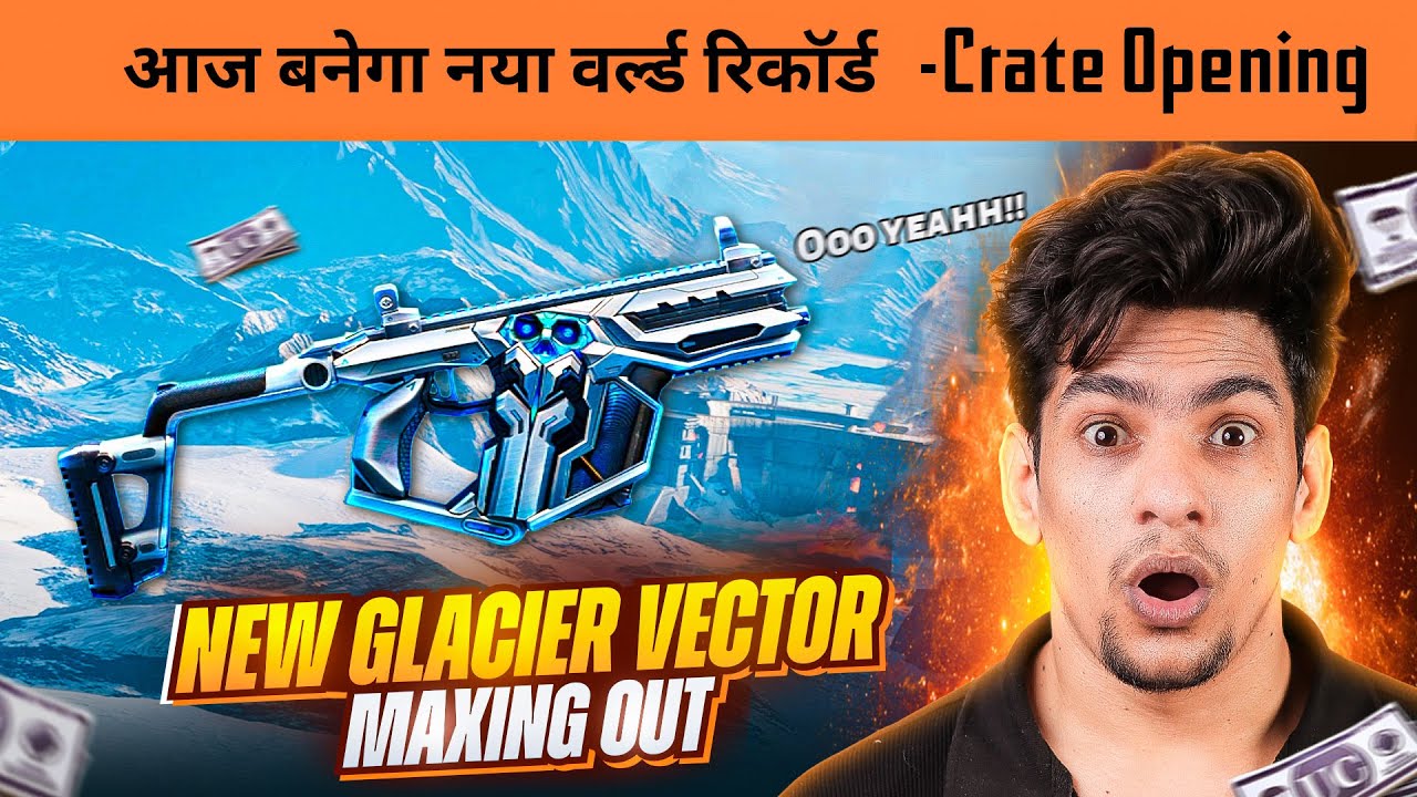 WORLD RECORD Crate Opening 🔥 Maxing Out New Glacier Vector & Ultimate Suit | BGMI Crate Opening