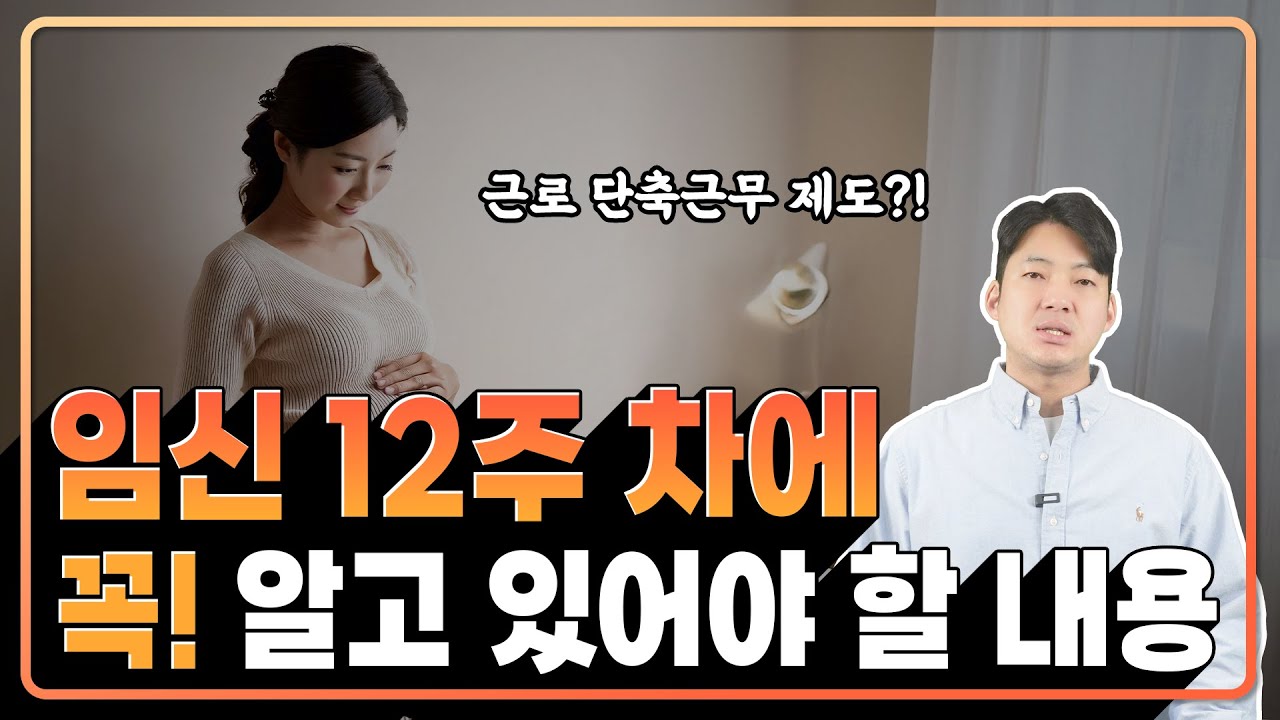 임신 12주차 증상, 꼭 알고 있어야 할 정보들, 근로단축근무제도?