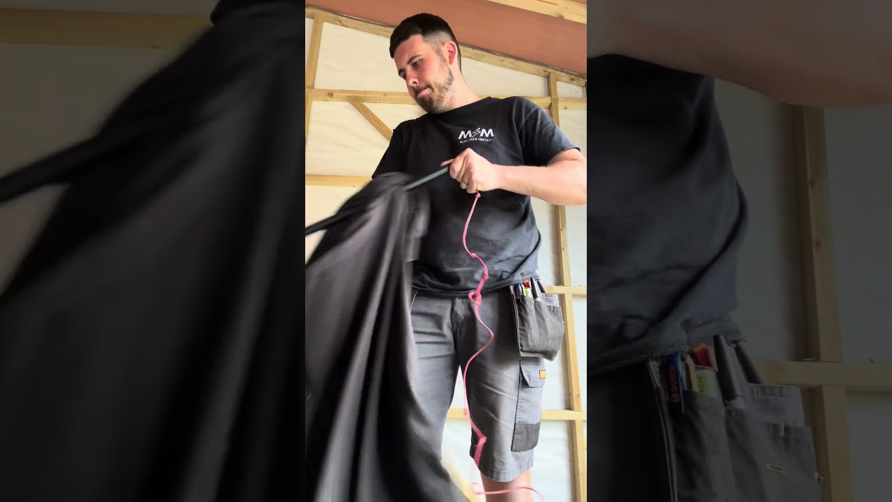 Can you install conduit for the lights? #diy #electrician #install #howto #sparky
