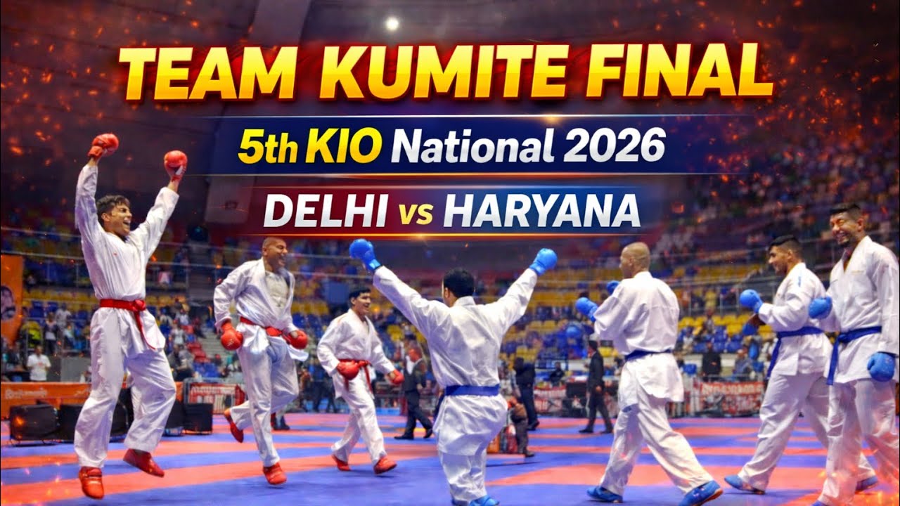 5th kio National Karate Championship 2026 : Team Kumite Final : DELHI vs. HARYANA  #karate #india
