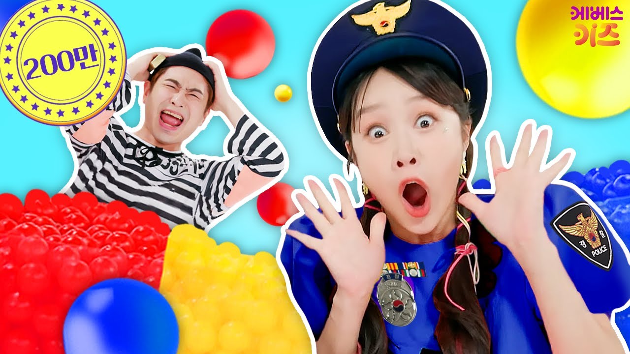 Color Theif🚨 vs Hey Jini Police👮🚓ㅣColorful Playground