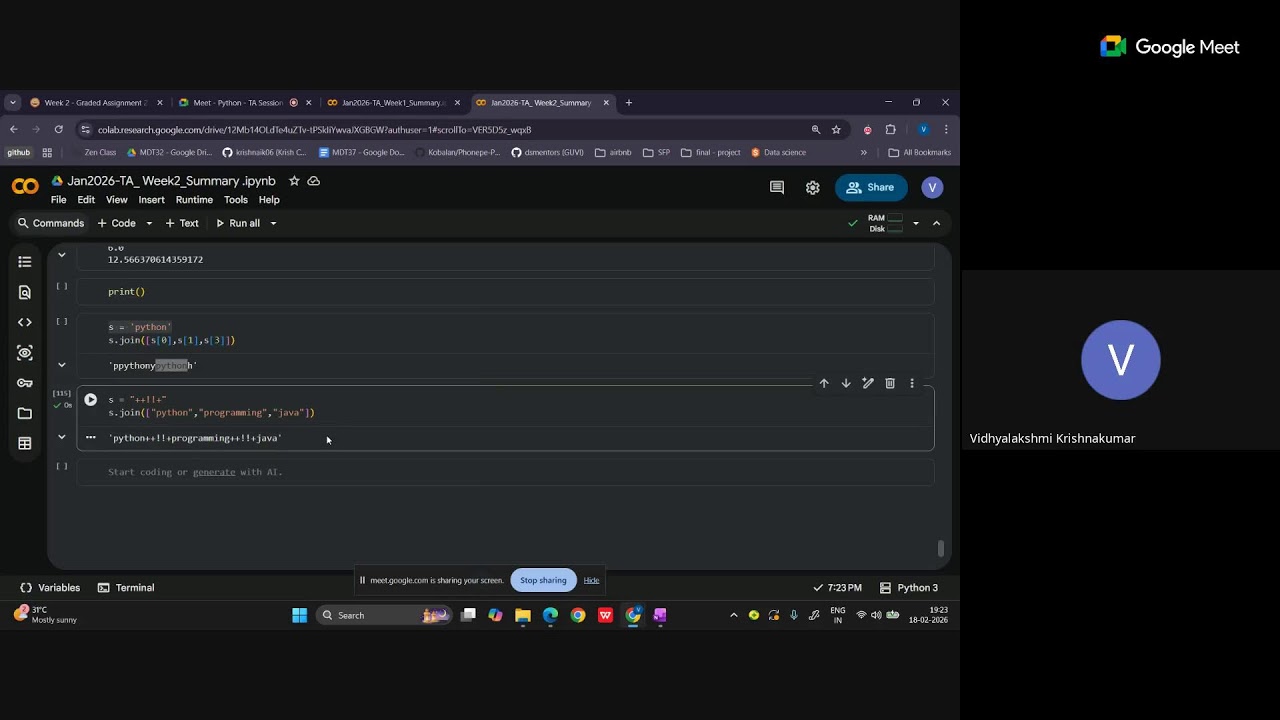 Python - TA | Week 2 Summary