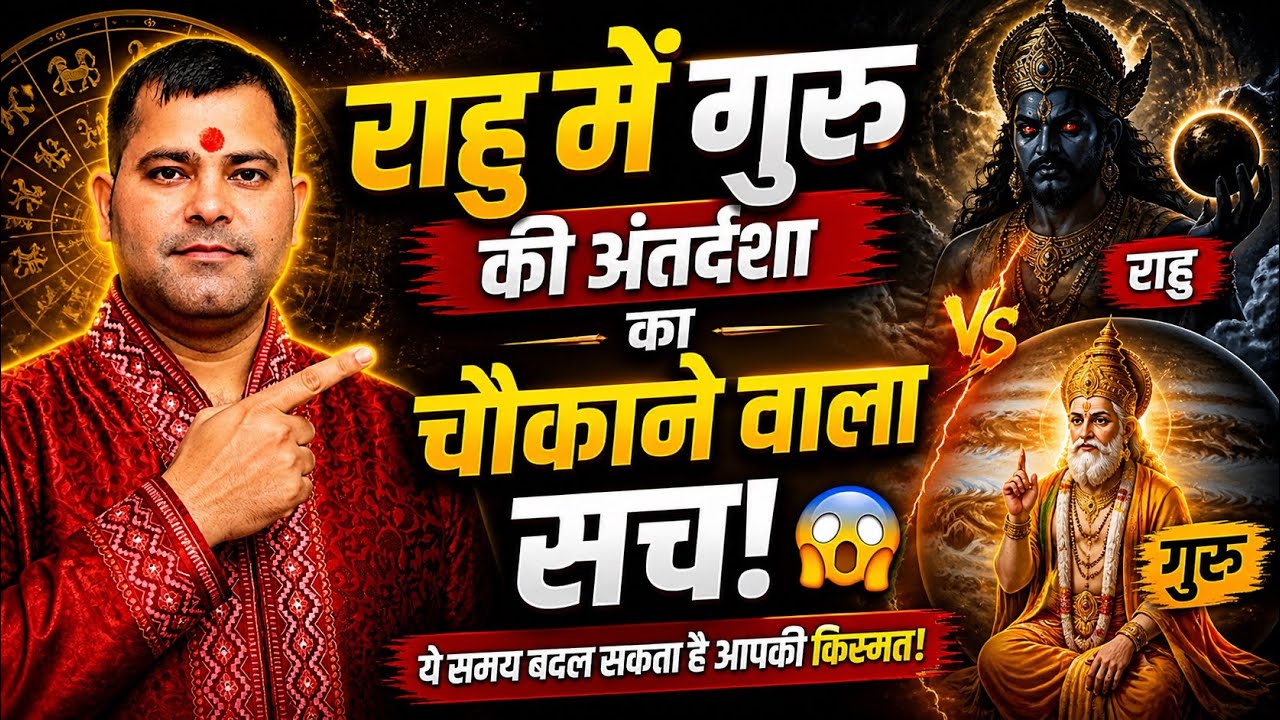 Rahu ki mahadasha me guru ki antardasha | Rahu mahadasha jupiter antardasha