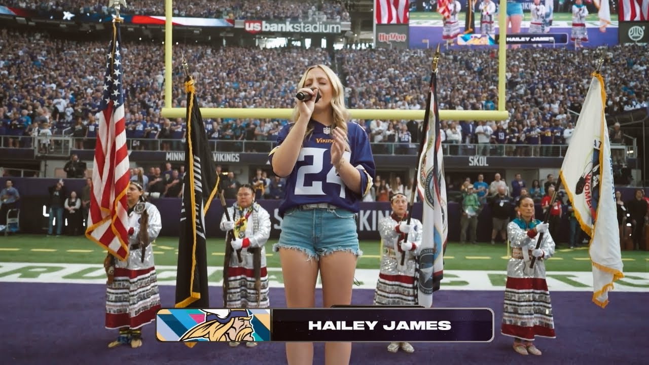 Hailey James - Minnesota Vikings National Anthem (10/19)