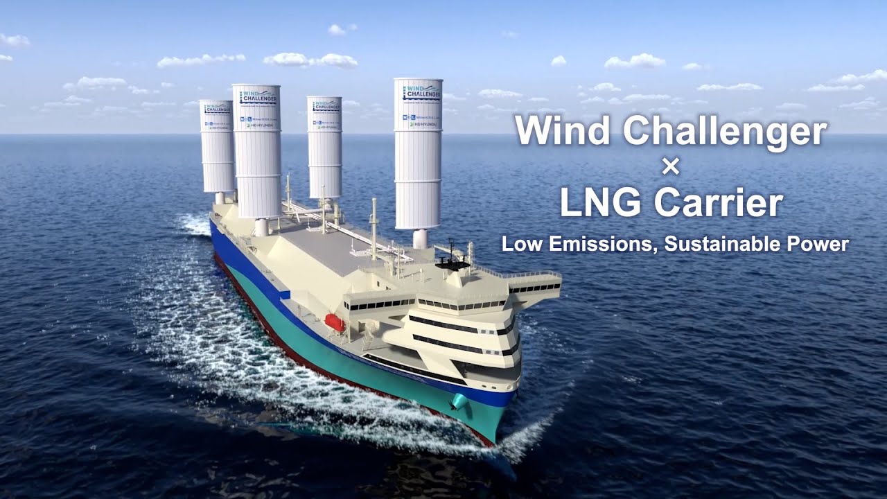 Wind-Powered Sustainability – MOL’s LNG Carrier with 4 X Wind Challenger