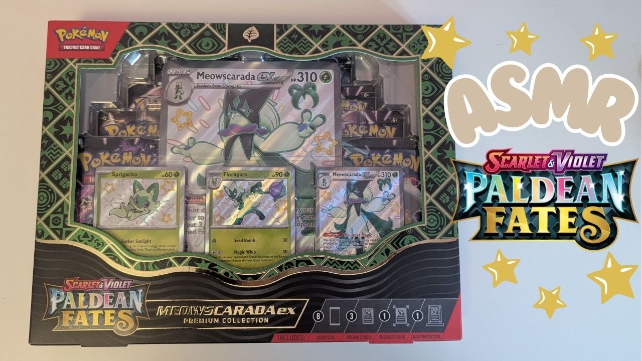 ASMR Открываю новые бустеры Pokemon Paldean Fates! Больше блестящих, пожалуйста!