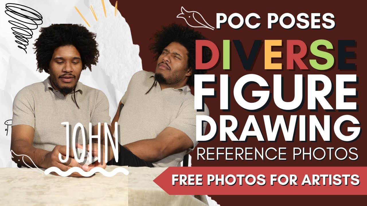 POC Poses: Black & Brown Figure Drawing Reference (John)