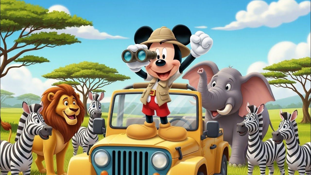 Mickey Mouse Safari Adventure – Wild Fun with Friends! 🐾🌞