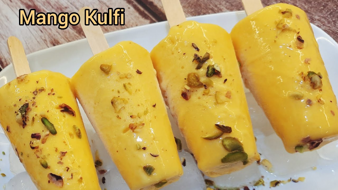 मैंगो कुल्फी | No Cook Mango Kulfi | Quick And Easy Mango Kulfi Recipe #mangokulfi