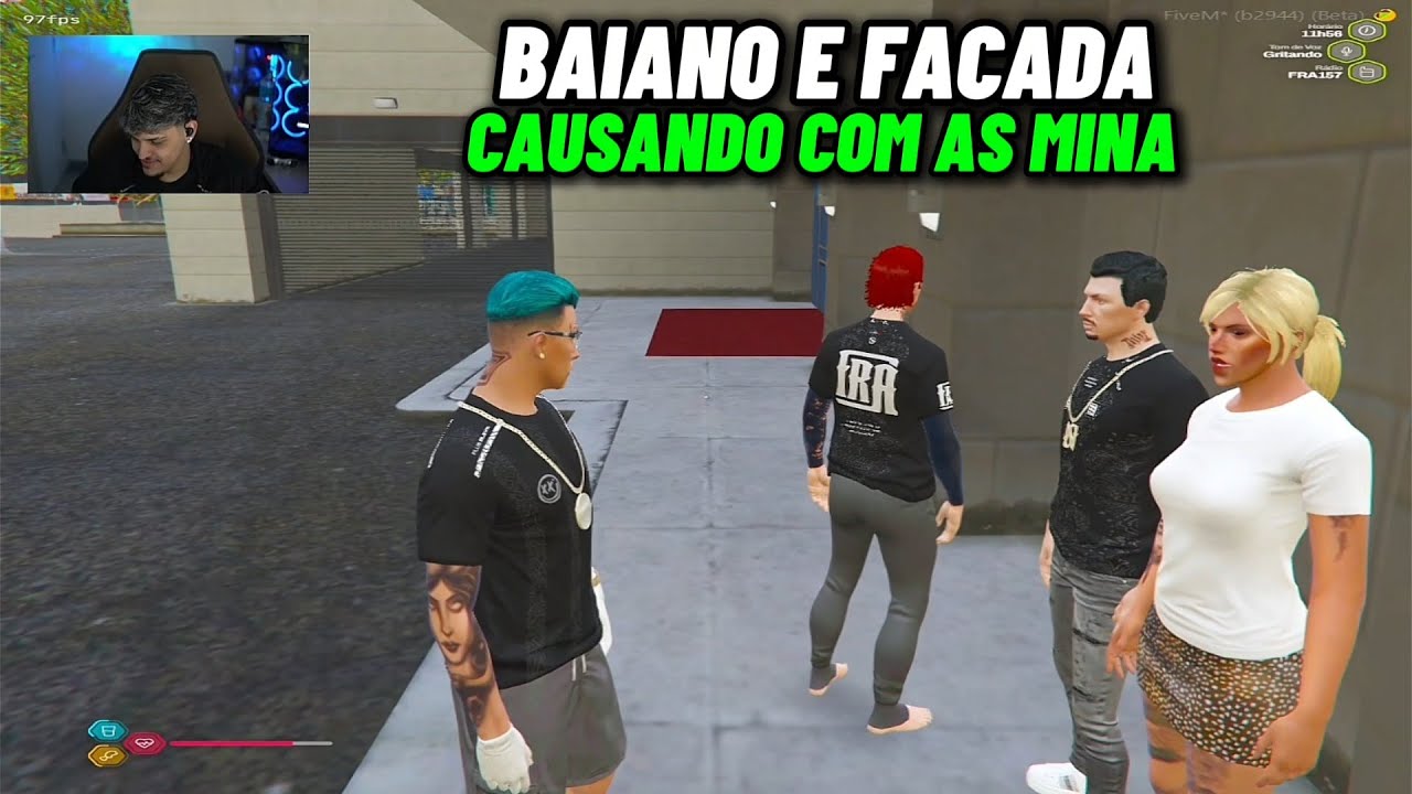 REAÇÃO DO LUAN COM FACADA E BAIANO CAUSANDO COM AS MINA KKKKKK