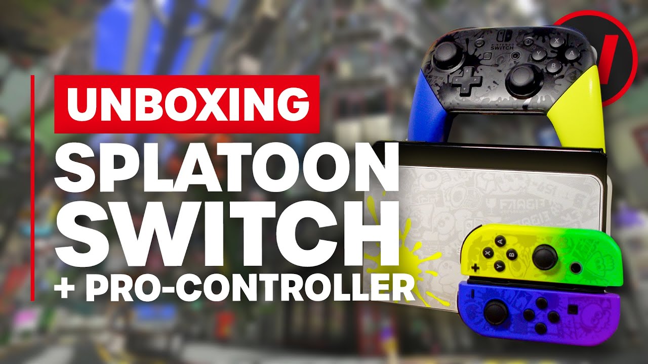 Splatoon 3 Nintendo Switch OLED + Pro Controller Unboxing