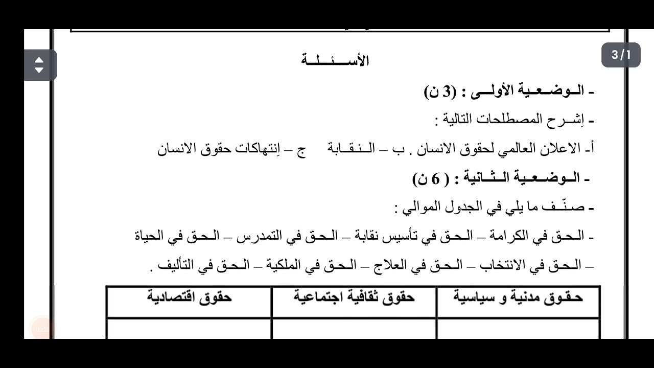 فرض الفصل الثاني في مادة التربية المدنية السنة 4 متوسط 2026