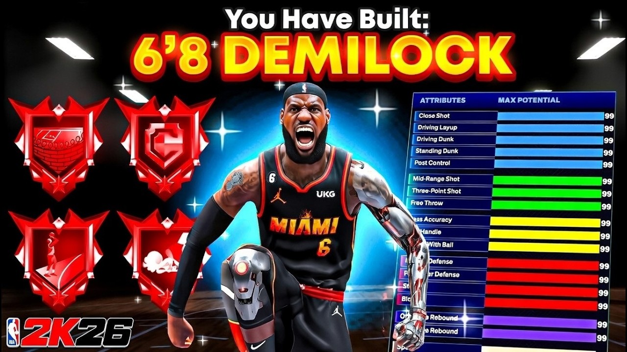 NEW 6'8 “DEMILOCK” GUARD WILL BREAK NBA 2K26🔥ISO BEST LOCKDOWN BUILD! BEST BUILD 2K26
