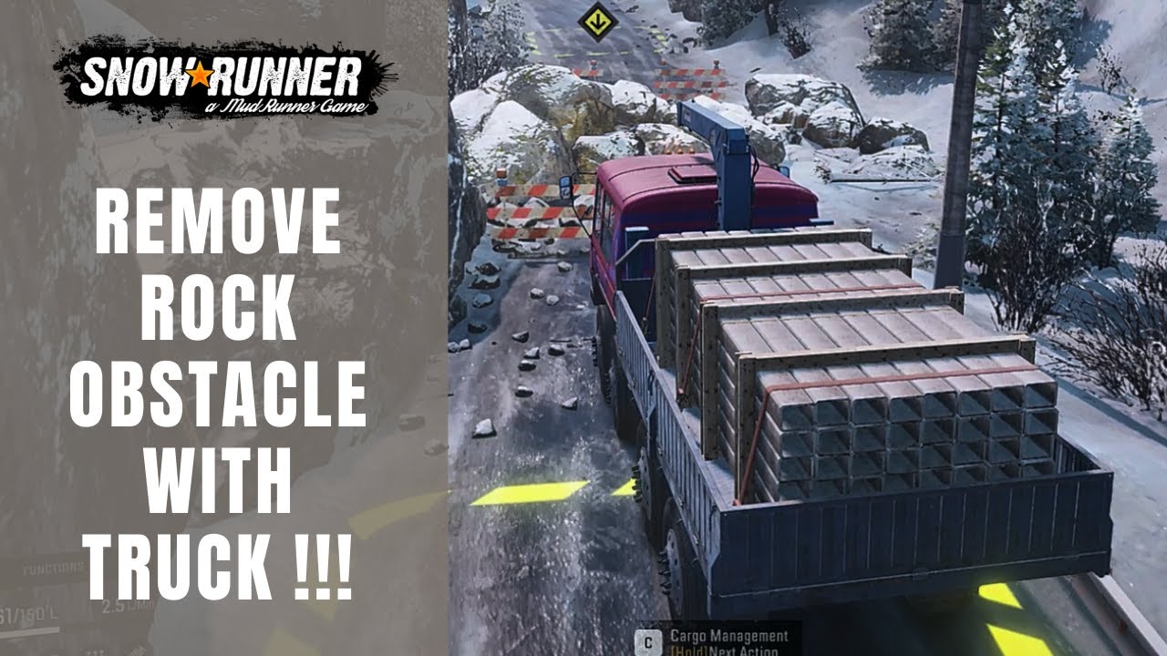 Remove Rock Obstacle With Truck !!  Snowrunner  Gameplay