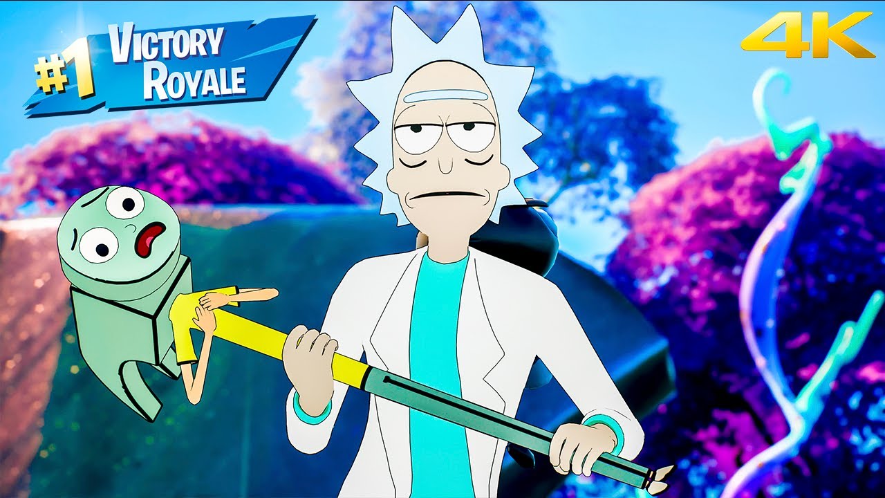 Tier 100 Rick Sanchez Skin Solo Win Full Gameplay Fortnite Chapter 2 Season 7 No Commentary PS5 4K