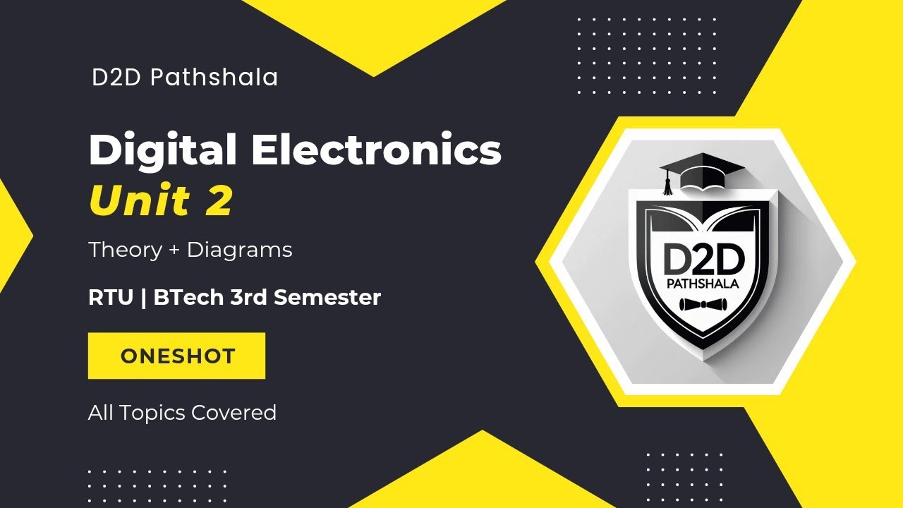 Digital Electronics Unit 2 | Btech 3rd Sem DE | RTU | D2D Pathshala