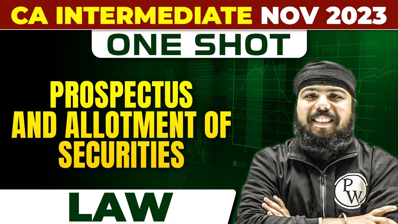 Prospectus and Allotment of Securities | Law | CA Inter Nov 2023 | One Shot