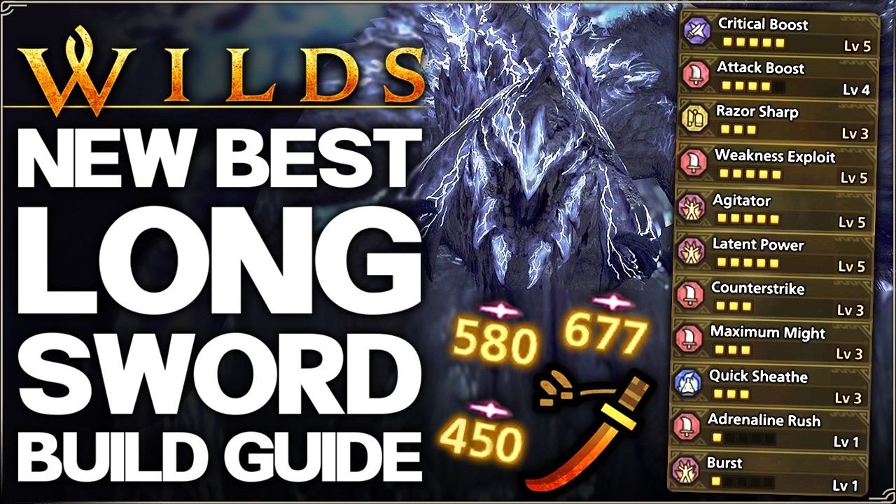 Monster Hunter Wilds - New Best OP Long Sword Build - Highest Damage Possible - Arch Arkveld Guide!