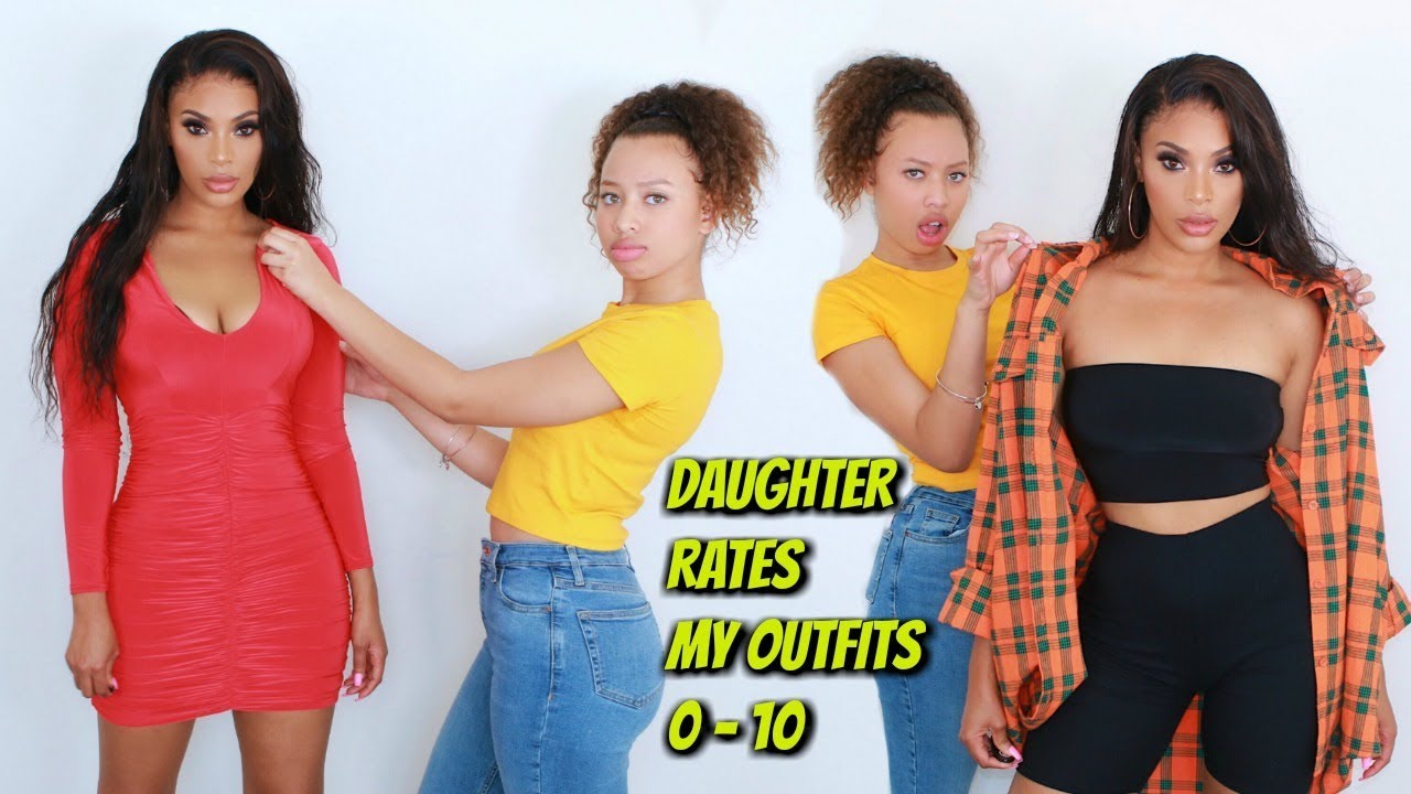 MY TEEN DAUGHTER RATES MY OUTFITS | PRETTY LITTLE THING