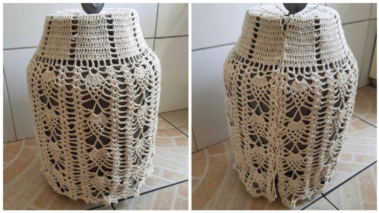 CAPA PARA BOTIJÃO SEM COSTURA NO PONTO ABACAXI | TUTORIAL CROCHÊ Passo A PASSO