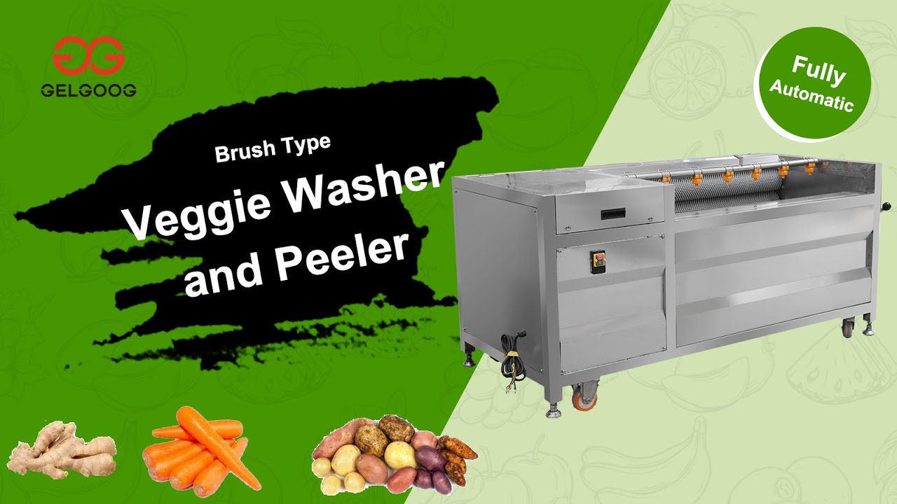 Root Vegetable Washing and Peeling Machine/Industrial Tuber Vegetable Washer and Peeler