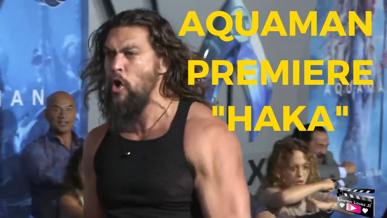 JASON MOMOA AND HIS CHILDREN PERFORM HAKA DANCE AT THE AQUAMAN PREMIERE